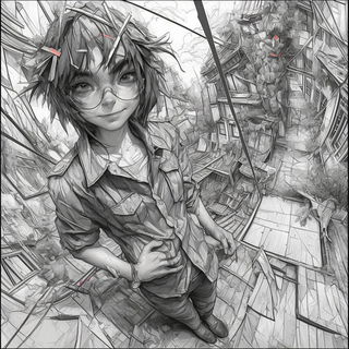 Jewelgate Fairground style, Midjourney V7: black-and-white manga comic strip