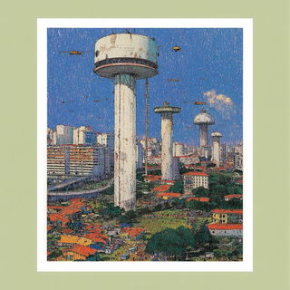 Rillmark style, Midjourney V7: megacity with futuristic bioarchitecture