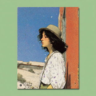 Rillmark style, Midjourney V7: photographic portrait of female protagonist
