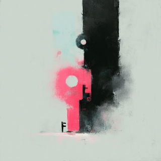 Blackwake Foghaven style, Midjourney V7: typographic composition with large letters