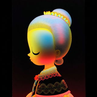 Glowmorph style, Midjourney V7: classical 18th-century oil painting