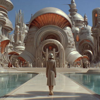 Solaris Cartographic Baroque style, Midjourney V7: cinematic shot from sci-fi movie