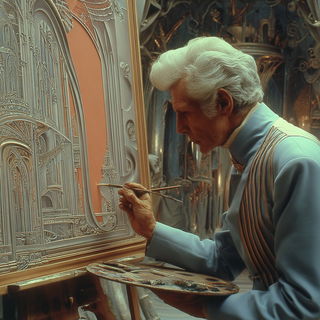 Solaris Cartographic Baroque style, Midjourney V7: classical 18th-century oil painting