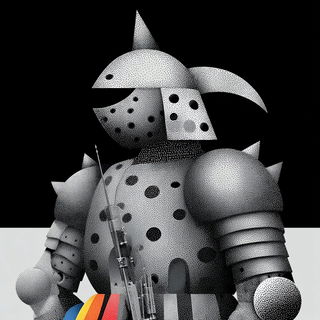 Stratified Primaryism style, Midjourney V7: concept art character design of retropunk steam knight