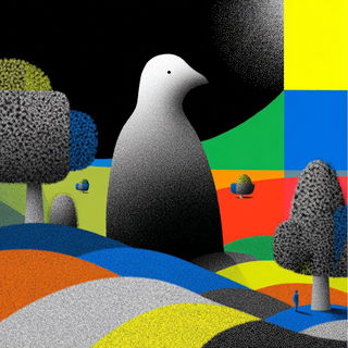 Stratified Primaryism style, Midjourney V7: editorial illustration for popular scientific magazine cover