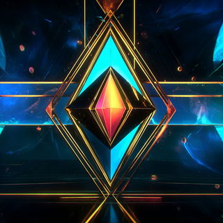 Chromacut style, Midjourney V7: abstract 3D render