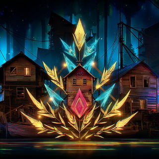 Chromacut style, Midjourney V7: traditional folk art