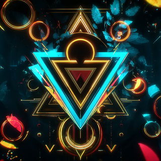 Chromacut style, Midjourney V7: creative pattern composition