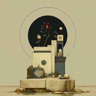 Equestralogue style, Midjourney V7: abstract 3D render