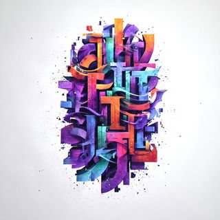 Dripicon style, Midjourney V7: abstract 3D render