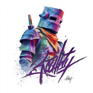 Dripicon style, Midjourney V7: concept art character design of retropunk steam knight