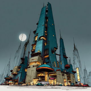 Junglomech style, Midjourney V7: megacity with futuristic bioarchitecture