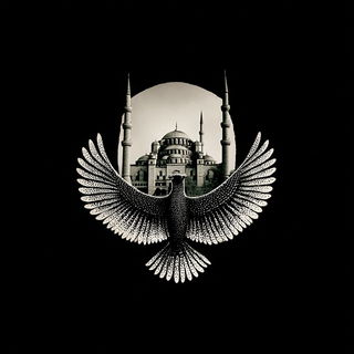 Antleromachy style, Midjourney V7: bold minimalist logo design for Istanbul city municipal services