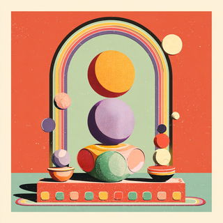 Chromaflare style, Midjourney V7: abstract 3D render