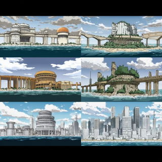 Cairn Inkadventure style, Midjourney V7: megacity with futuristic bioarchitecture