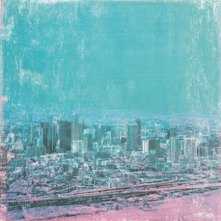 Turquoise Riot Press style, Midjourney V7: megacity with futuristic bioarchitecture