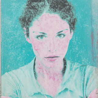 Turquoise Riot Press style, Midjourney V7: photographic portrait of female protagonist