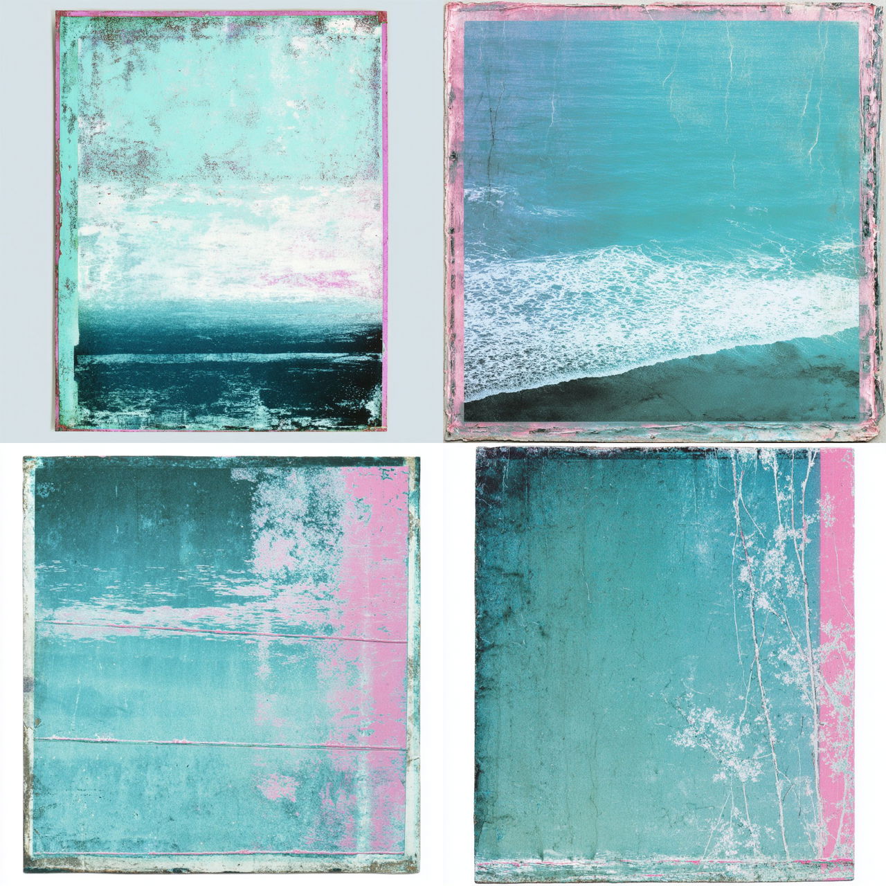 Turquoise Riot Press style, Midjourney V7, render 1 of 4