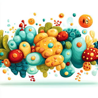 Mosaicwild style, Midjourney V7: abstract 3D render