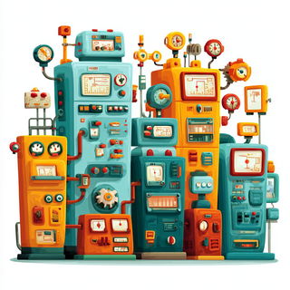 Mosaicwild style, Midjourney V7: technical infrastructure blueprint schematics