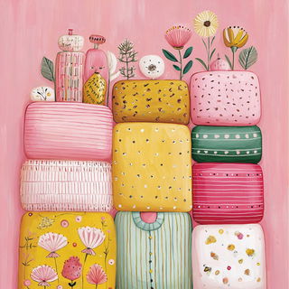 Floraocularism style, Midjourney V7: creative pattern composition