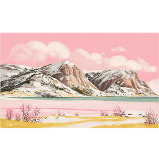 Floraocularism style, Midjourney V7: realistic landscape photograph of quiet dawn