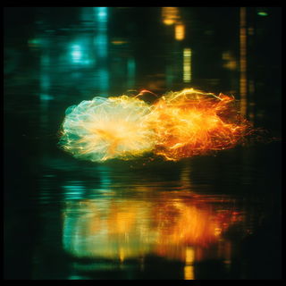 Tenontrail style, Midjourney V7: abstract 3D render
