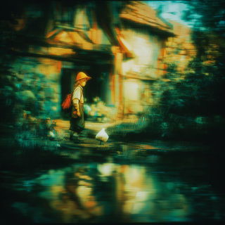 Tenontrail style, Midjourney V7: retro fairy-tale illustration