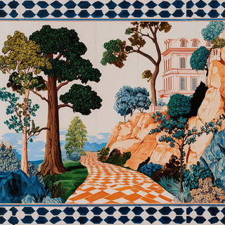Coralstep Ornament style, Midjourney V7: classical 18th-century oil painting