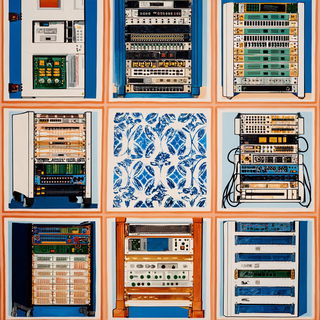 Coralstep Ornament style, Midjourney V7: technical infrastructure blueprint schematics