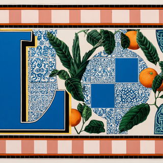 Coralstep Ornament style, Midjourney V7: typographic composition with large letters