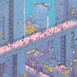 Pulpcrown Ascension style, Midjourney V7: megacity with futuristic bioarchitecture