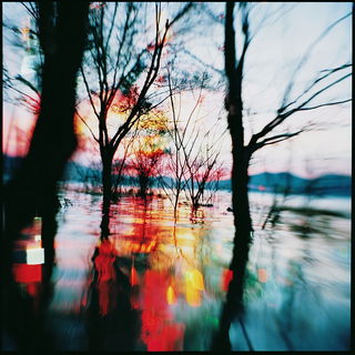 Rosewindow Velocity style, Midjourney V7: realistic landscape photograph of quiet dawn