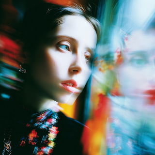 Rosewindow Velocity style, Midjourney V7: photographic portrait of female protagonist