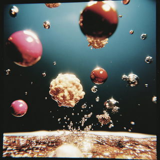 Candidark style, Midjourney V7: abstract 3D render