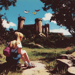 Candidark style, Midjourney V7: retro fairy-tale illustration