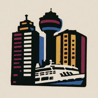 Candidark style, Midjourney V7: bold minimalist logo design for Istanbul city municipal services