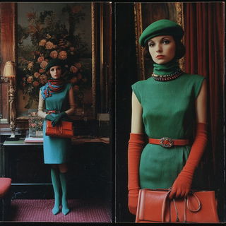 Cardiopulp style, Midjourney V7: haute-couture fashion outfit