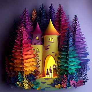 Moonwheel Pageantry style, Midjourney V7: retro fairy-tale illustration