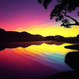 Moonwheel Pageantry style, Midjourney V7: realistic landscape photograph of quiet dawn