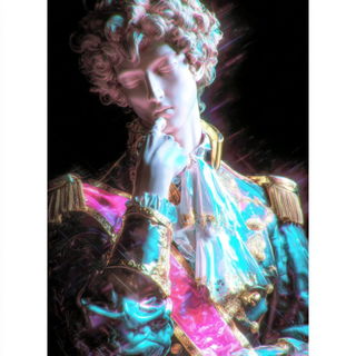 Chromasilk Riderwear style, Midjourney V7: classical 18th-century oil painting