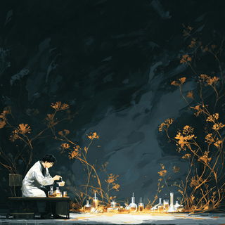 Charcoalumbra style, Midjourney V7: editorial illustration for popular scientific magazine cover