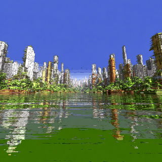 Sunspatter Realism style, Midjourney V7: megacity with futuristic bioarchitecture