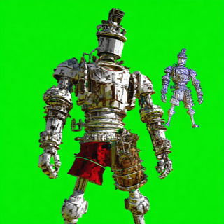 Sunspatter Realism style, Midjourney V7: concept art character design of retropunk steam knight