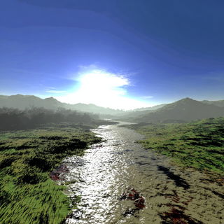 Sunspatter Realism style, Midjourney V7: realistic landscape photograph of quiet dawn