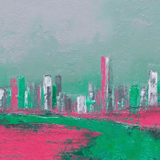 Tealblock Copyhouse style, Midjourney V7: megacity with futuristic bioarchitecture