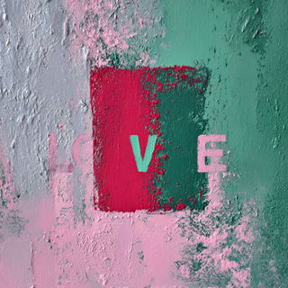 Tealblock Copyhouse style, Midjourney V7: typographic composition with large letters