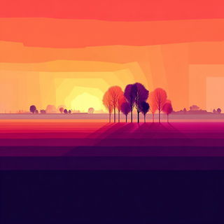 Canyoniconics style, Midjourney V7: realistic landscape photograph of quiet dawn