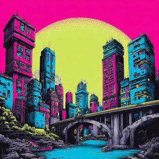 Borderlight Convoy style, Midjourney V7: megacity with futuristic bioarchitecture