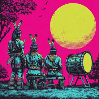 Borderlight Convoy style, Midjourney V7: traditional folk art